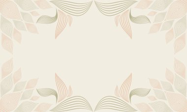 Soyut doğal şekilli soyut çiçek arkaplanı, yumuşak renk tasarımlı yaprak ve çiçek süsü