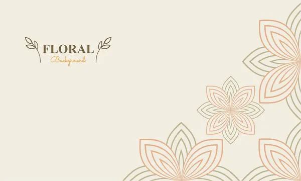 Abstrato Fundo Floral Com Forma Natural Abstrata Folha Ornamento Floral — Vetor de Stock