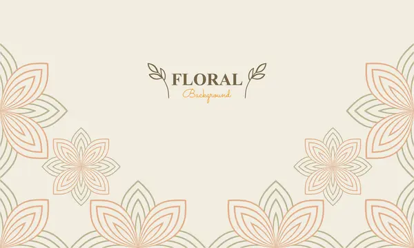 Fondo Floral Abstracto Con Forma Natural Abstracta Hoja Adorno Floral — Archivo Imágenes Vectoriales