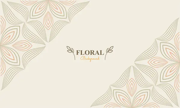 Fond Floral Abstrait Avec Forme Naturelle Abstraite Feuille Ornement Floral — Image vectorielle