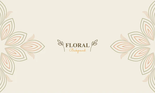 Fond Floral Abstrait Avec Forme Naturelle Abstraite Feuille Ornement Floral — Image vectorielle