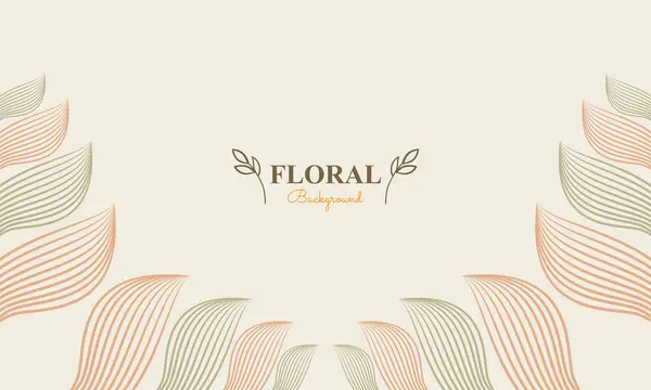 Fondo Floral Abstracto Con Forma Natural Abstracta Hoja Adorno Floral — Vector de stock