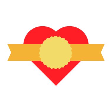 Kırmızı Kalp ikonu. Sevgililer Günü için tasarım ögesi