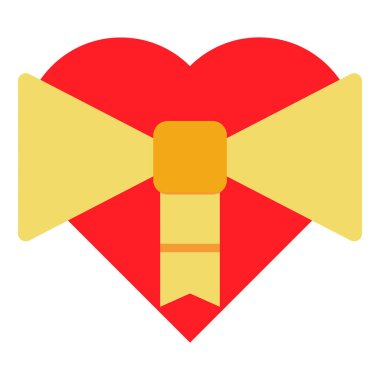 Kırmızı kalp aşk ikonu. Sevgililer Günü için tasarım ögesi