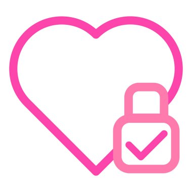 Sevgililer Günü için beyaz arkaplanda izole edilmiş pembe aşk simgesi