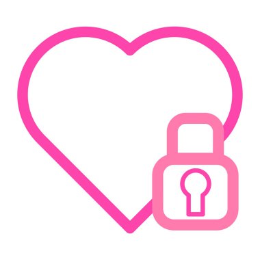 Sevgililer Günü için beyaz arkaplanda izole edilmiş pembe aşk simgesi