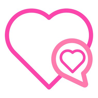 Sevgililer Günü için beyaz arkaplanda izole edilmiş pembe aşk simgesi