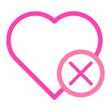 Sevgililer Günü için beyaz arkaplanda izole edilmiş pembe aşk simgesi