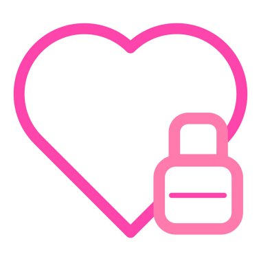 Sevgililer Günü için beyaz arkaplanda izole edilmiş pembe aşk simgesi