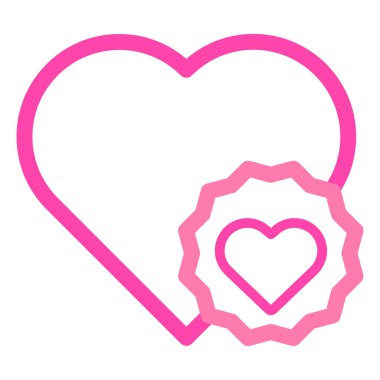 Sevgililer Günü için beyaz arkaplanda izole edilmiş pembe aşk simgesi