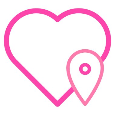 Sevgililer Günü için beyaz arkaplanda izole edilmiş pembe aşk simgesi