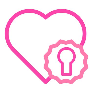 Sevgililer Günü için beyaz arkaplanda izole edilmiş pembe aşk simgesi