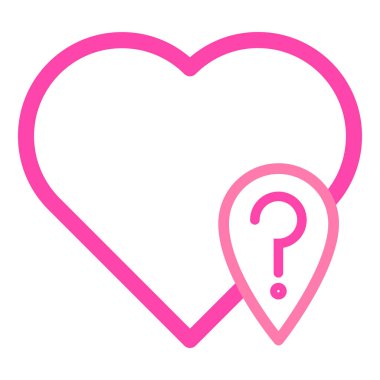 Sevgililer Günü için beyaz arkaplanda izole edilmiş pembe aşk simgesi