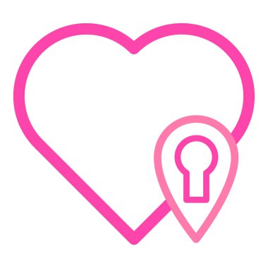 Sevgililer Günü için beyaz arkaplanda izole edilmiş pembe aşk simgesi