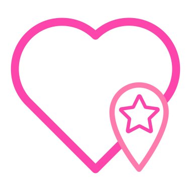 Sevgililer Günü için beyaz arkaplanda izole edilmiş pembe aşk simgesi