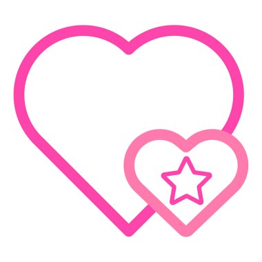 Sevgililer Günü için beyaz arkaplanda izole edilmiş pembe aşk simgesi