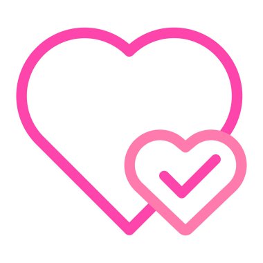 Sevgililer Günü için beyaz arkaplanda izole edilmiş pembe aşk simgesi