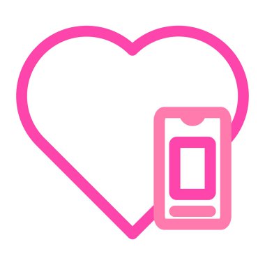 Sevgililer Günü için beyaz arkaplanda izole edilmiş pembe aşk simgesi