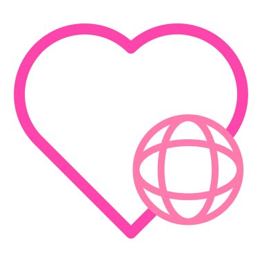 Sevgililer Günü için beyaz arkaplanda izole edilmiş pembe aşk simgesi