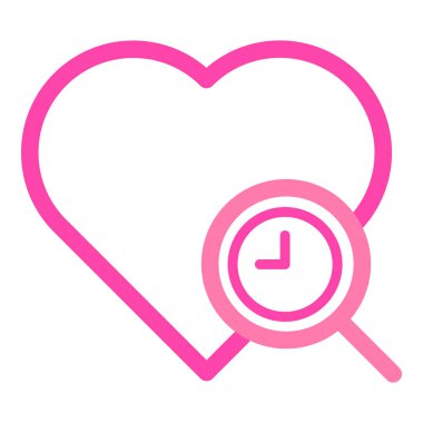 Sevgililer Günü için beyaz arkaplanda izole edilmiş pembe aşk simgesi