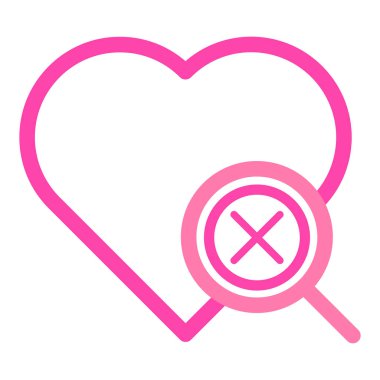 Sevgililer Günü için beyaz arkaplanda izole edilmiş pembe aşk simgesi