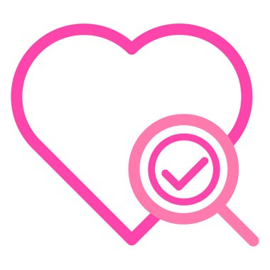 Sevgililer Günü için beyaz arkaplanda izole edilmiş pembe aşk simgesi