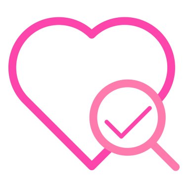 Sevgililer Günü için beyaz arkaplanda izole edilmiş pembe aşk simgesi