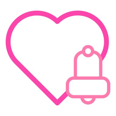 Sevgililer Günü için beyaz arkaplanda izole edilmiş pembe aşk simgesi