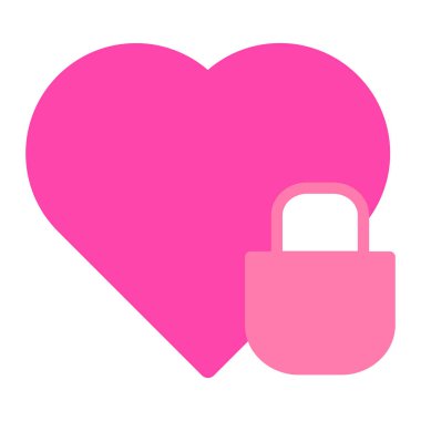 Sevgililer Günü için beyaz arkaplanda izole edilmiş düz stil aşk simgesi