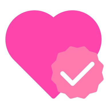 Sevgililer Günü için beyaz arkaplanda izole edilmiş düz stil aşk simgesi