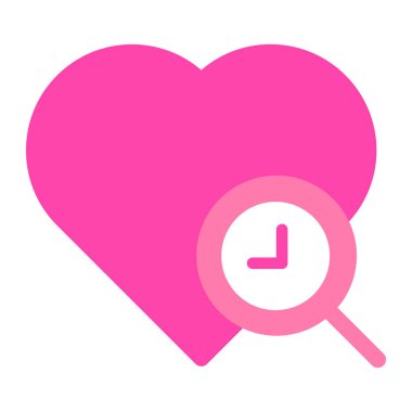 Sevgililer Günü için beyaz arkaplanda izole edilmiş düz stil aşk simgesi