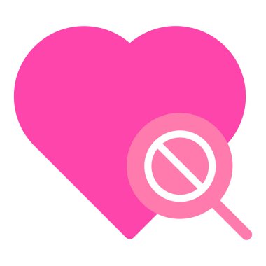 Sevgililer Günü için beyaz arkaplanda izole edilmiş düz stil aşk simgesi