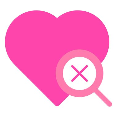 Sevgililer Günü için beyaz arkaplanda izole edilmiş düz stil aşk simgesi