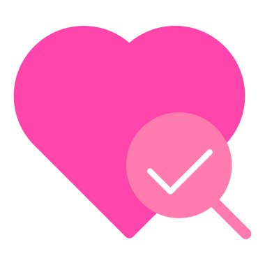 Sevgililer Günü için beyaz arkaplanda izole edilmiş düz stil aşk simgesi