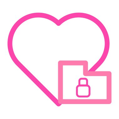 dizin dosya dosyası illüstrasyonlu kalp pembe ve mor çizgi biçimi simgesi