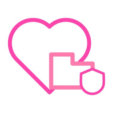 dizin dosya dosyası illüstrasyonlu kalp pembe ve mor çizgi biçimi simgesi