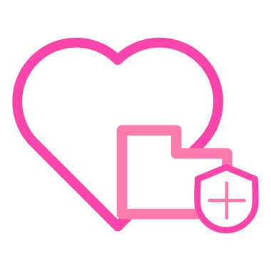 dizin dosya dosyası illüstrasyonlu kalp pembe ve mor çizgi biçimi simgesi