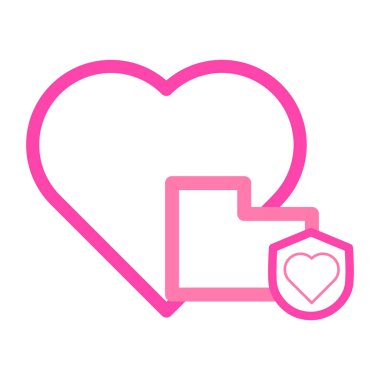 dizin dosya dosyası illüstrasyonlu kalp pembe ve mor çizgi biçimi simgesi