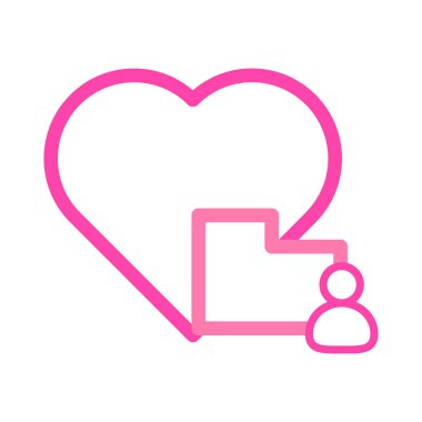 dizin dosya dosyası illüstrasyonlu kalp pembe ve mor çizgi biçimi simgesi