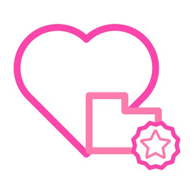 dizin dosya dosyası illüstrasyonlu kalp pembe ve mor çizgi biçimi simgesi