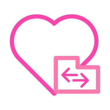 dizin dosya dosyası illüstrasyonlu kalp pembe ve mor çizgi biçimi simgesi