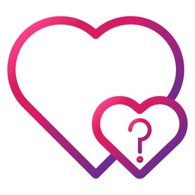 beyaz arkaplanda izole edilmiş gradyan tarzı aşk simgesi