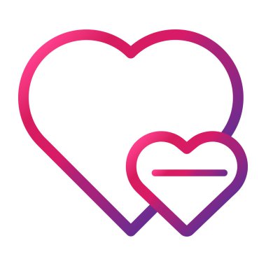 beyaz arkaplanda izole edilmiş gradyan tarzı aşk simgesi