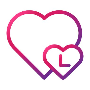 beyaz arkaplanda izole edilmiş gradyan tarzı aşk simgesi