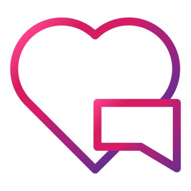 beyaz arkaplanda izole edilmiş gradyan tarzı aşk simgesi