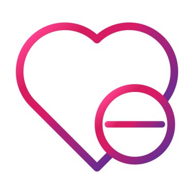 beyaz arkaplanda izole edilmiş gradyan tarzı aşk simgesi