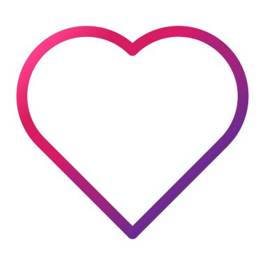 beyaz arkaplanda izole edilmiş gradyan tarzı aşk simgesi