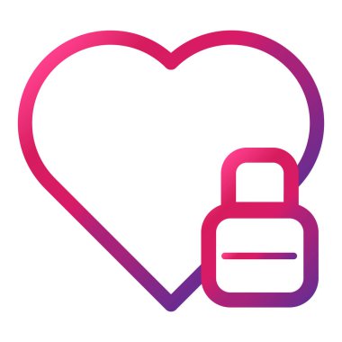 beyaz arkaplanda izole edilmiş gradyan tarzı aşk simgesi