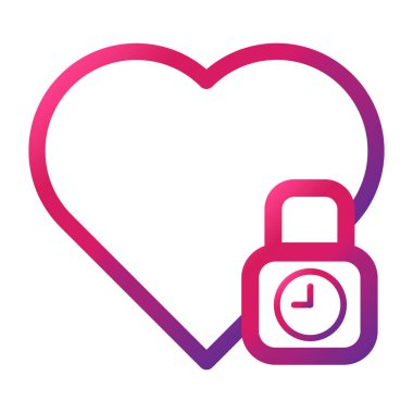 beyaz arkaplanda izole edilmiş gradyan tarzı aşk simgesi