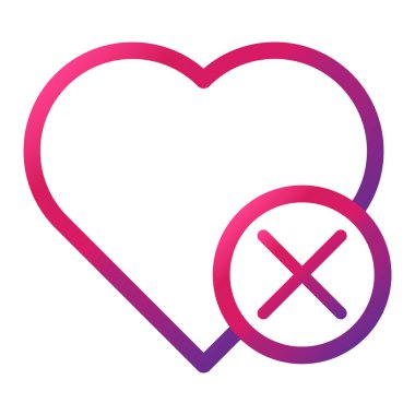 beyaz arkaplanda izole edilmiş gradyan tarzı aşk simgesi